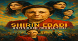 Shirin Ebadi reviewing legal documents in Tehran courtroom - Iran's first female judge turned dissident lawyer