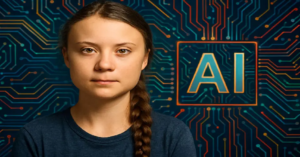Greta Thunberg, climate activist speaking at a rally