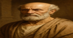 Bust of Hippocrates, ancient Greek physician known as the father of medicine